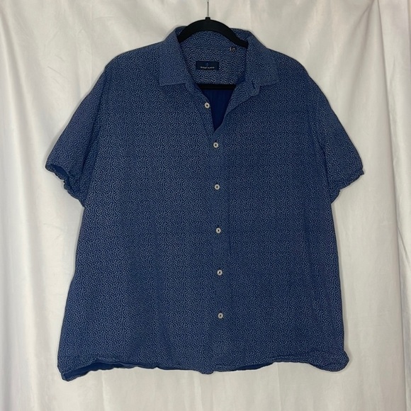 TOSCANO PRINTED BUTTON UP SHORT SLEEVE (XXL) - Picture 1 of 7